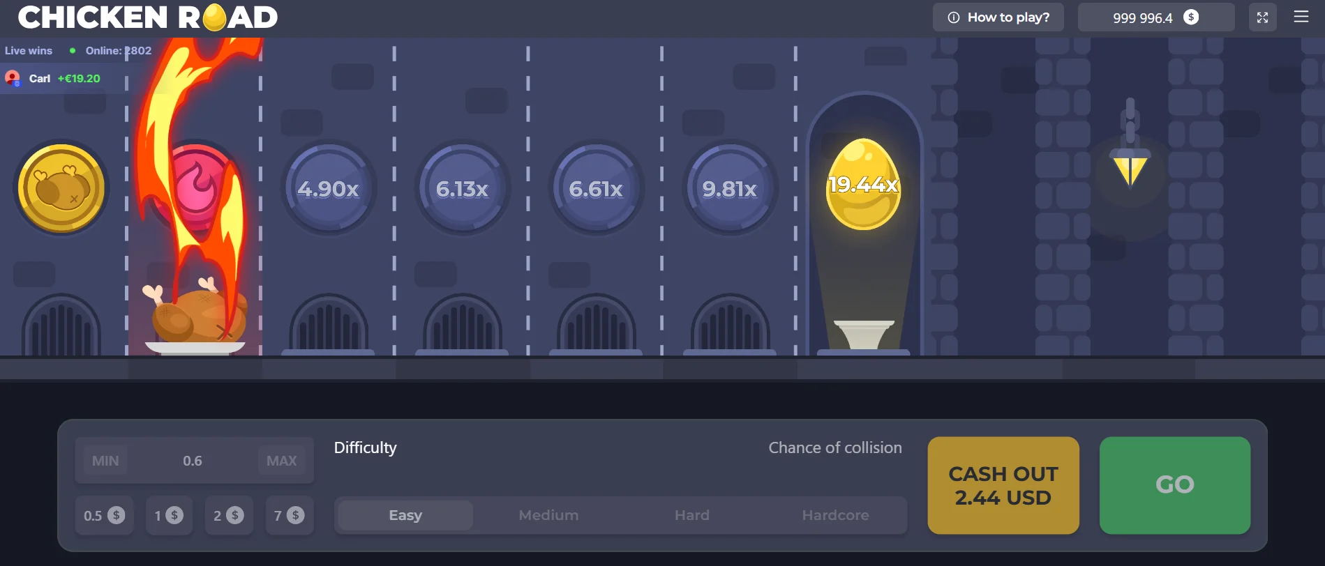 juego de carretera de pollo demo